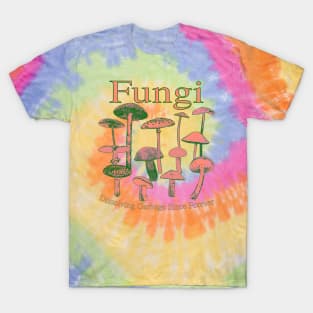 Fungi - Dissolving Garbage Since Forever Colorful Psychedelic Trippy Mushroom Tie Dye Tee T-Shirt